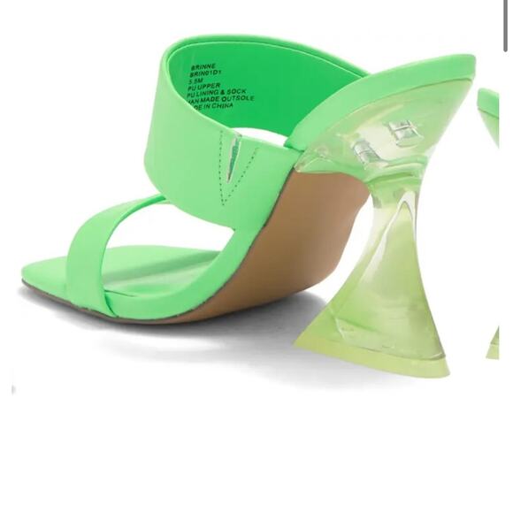 NWT Steven New York brinne lucite strappy sandal in green size 6.5 - Picture 2 of 13